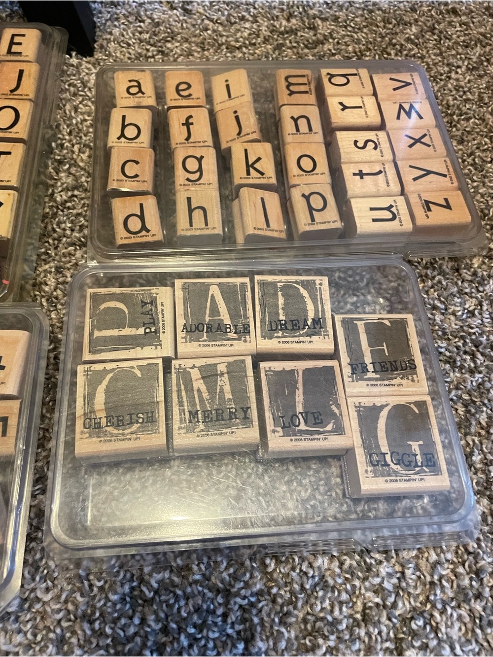 Wooden Alphabet & Number Stamp Sets. - Picture 3 of 6
